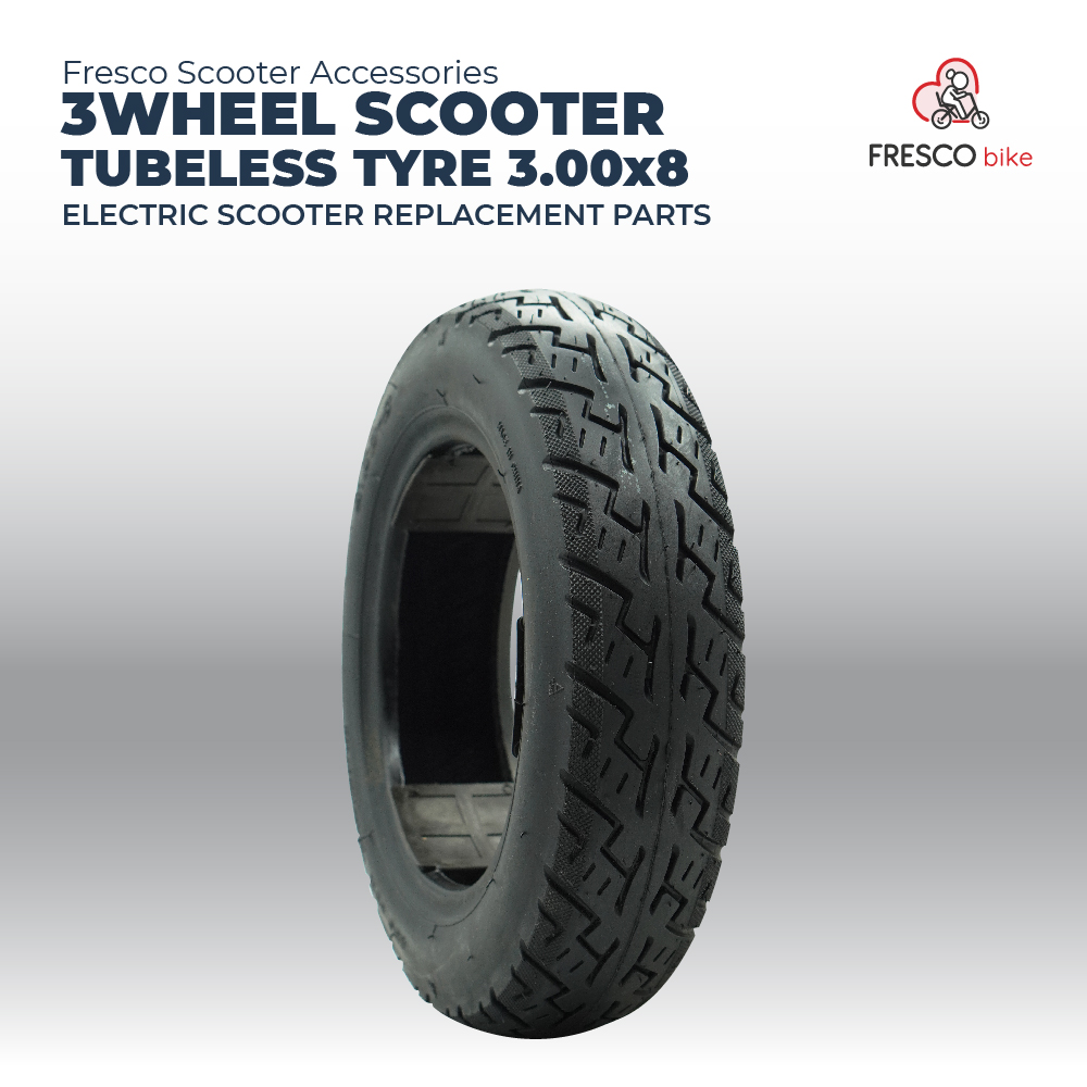 3 Wheel Electric Scooter (New) Tubeless Tyre 3.00x8