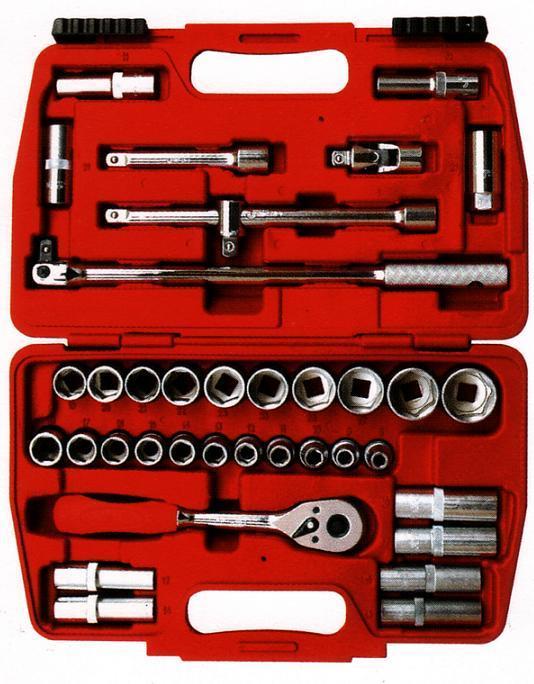 37pcs 1/2' Cr.V. Box Socket Wrench Set(PVC Case) JETECH