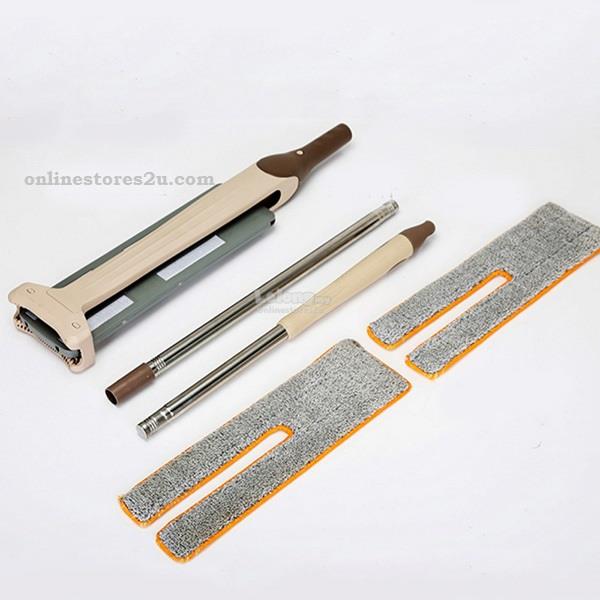 38cm Double Sided Hands Free Wash Self-Wringing Lazy Flat Floor Mop