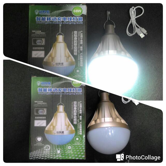 38W 68W 88W USB Emergency Rechargeable Led Light Bulb 5 Modes Outdoor