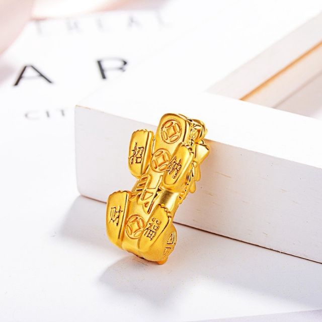 3D 24K Plated Gold Pixiu Bracelet Accessories Jewelry