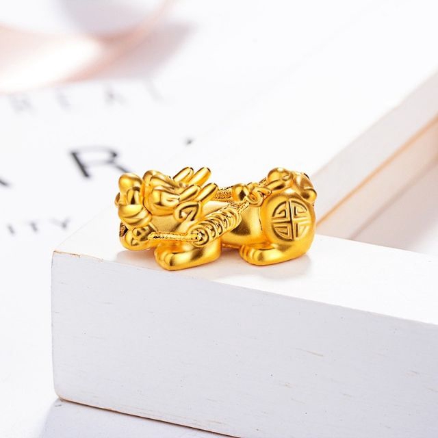 3D 24K Plated Gold Pixiu Bracelet Accessories Jewelry