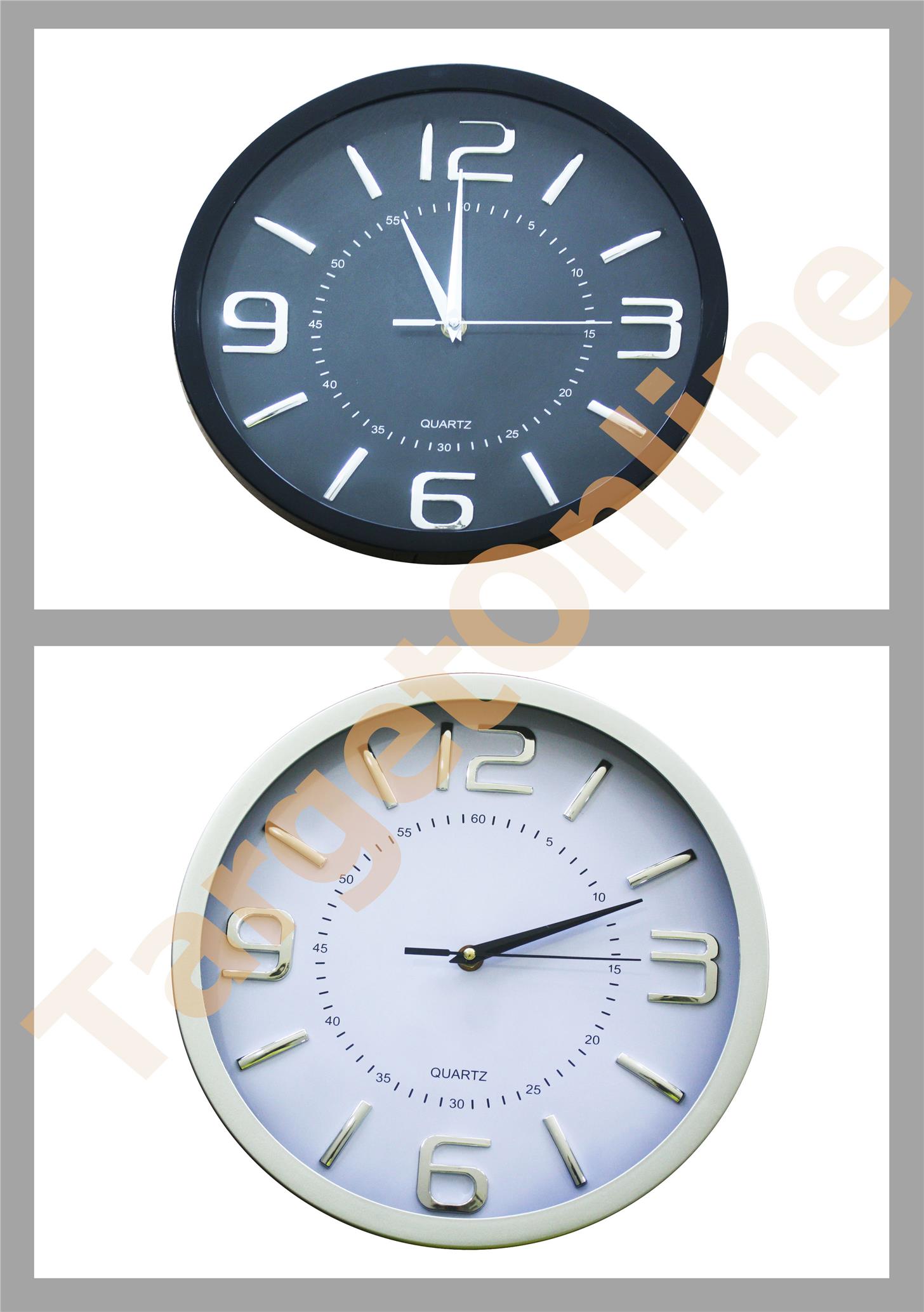 3d fashion wall clock jam dinding jam bulat 30cm targetonline 1612 22 targetonline@16