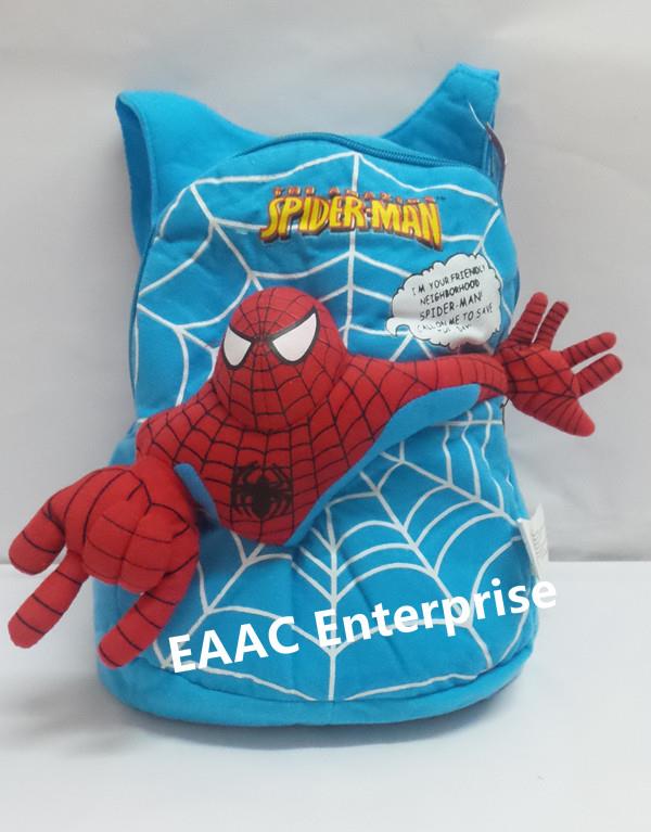 3D Spiderman Blue Cartoon Kid Backpack School Shoulder Bag 