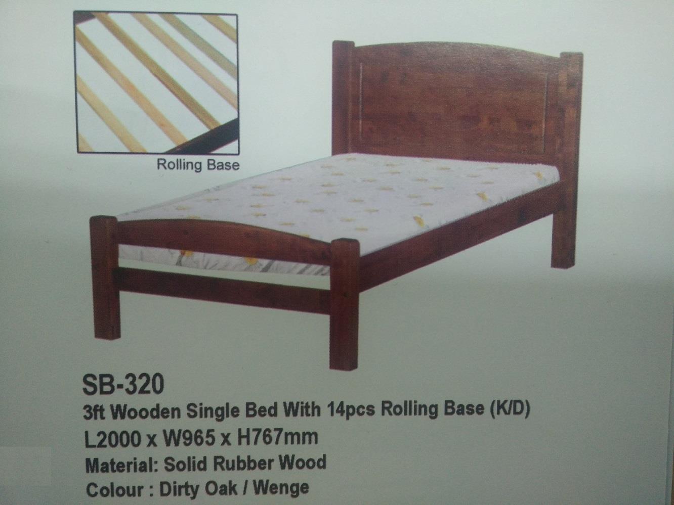 3ft Wooden Single Bed With 14pcs Ro End 10 17 2018 9 15 Am 3ft Wooden Single Bed With 14pcs Rolling Base Sb 320