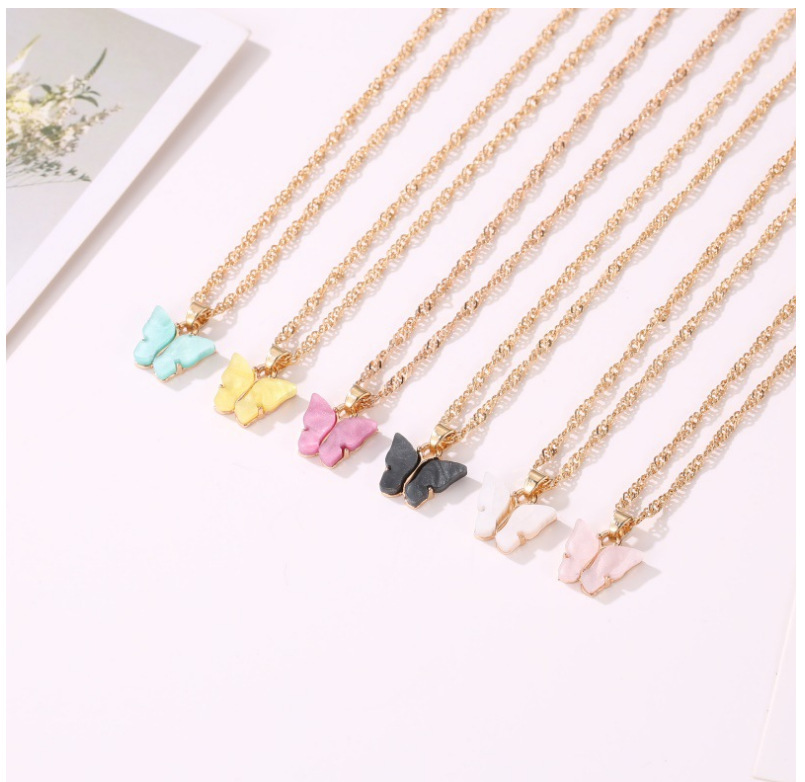 3PCS Simple Design Butterfly Necklace Clavicle Chain Women Accessories