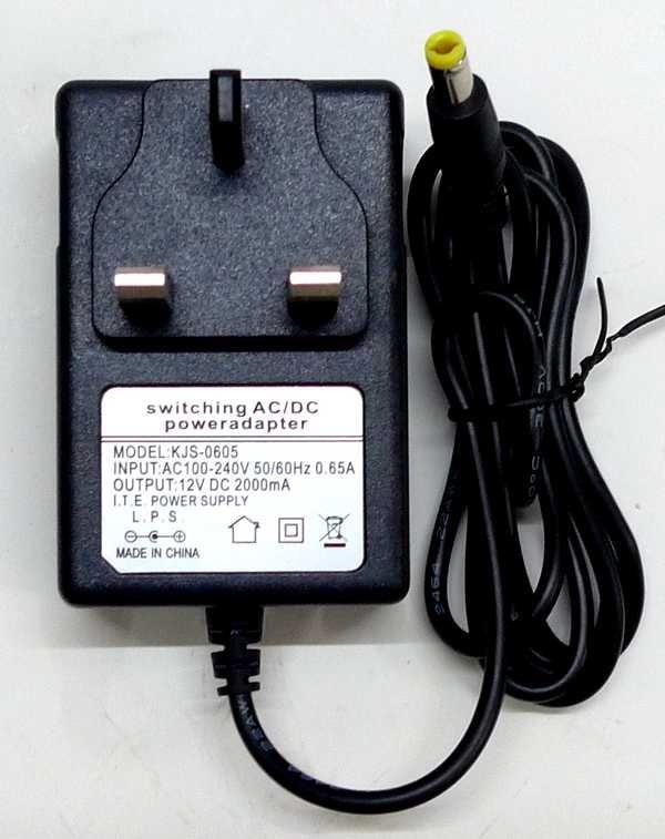 3pin Wall AC Power Adapter Charger DC 12V 2A with LED CCTV