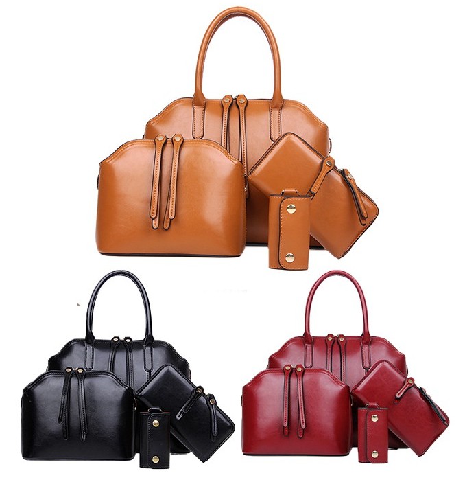4 In 1 Set Premium Leather Bag