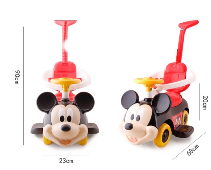 4 In1 Music Mickey Minnie Children Ride On Push Car Baby Walker With Handle