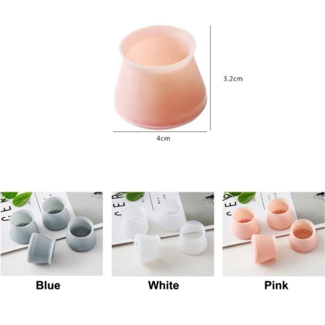 4 Pcs Chair Leg Cover Soft Caps Silicone Floor Protector Furniture Table Cover