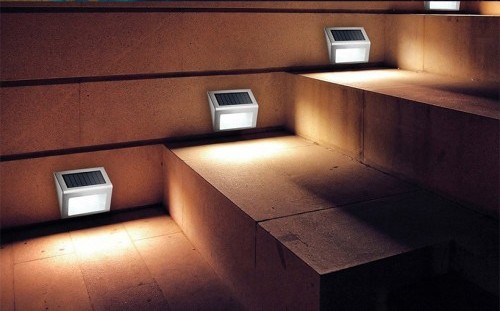 4 PCS Solar LED Lighting Bright Light Waterproof Night Auto On Staircase Wall 