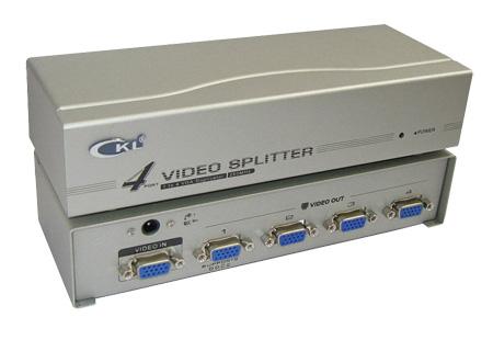 4-Port / 1 to 4 VGA Monitor Splitter With Booster ~ 250Mhz