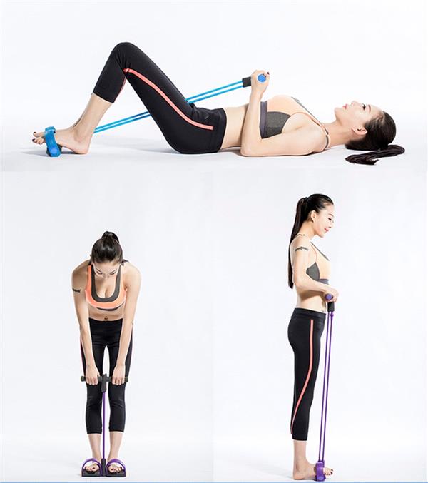 Resultado de imagem para Indoor Fitness Resistance Bands Exercise Equipment Elastic Sit Up Pull Rope Workout Bands Sport Pedal Ankle Puller"