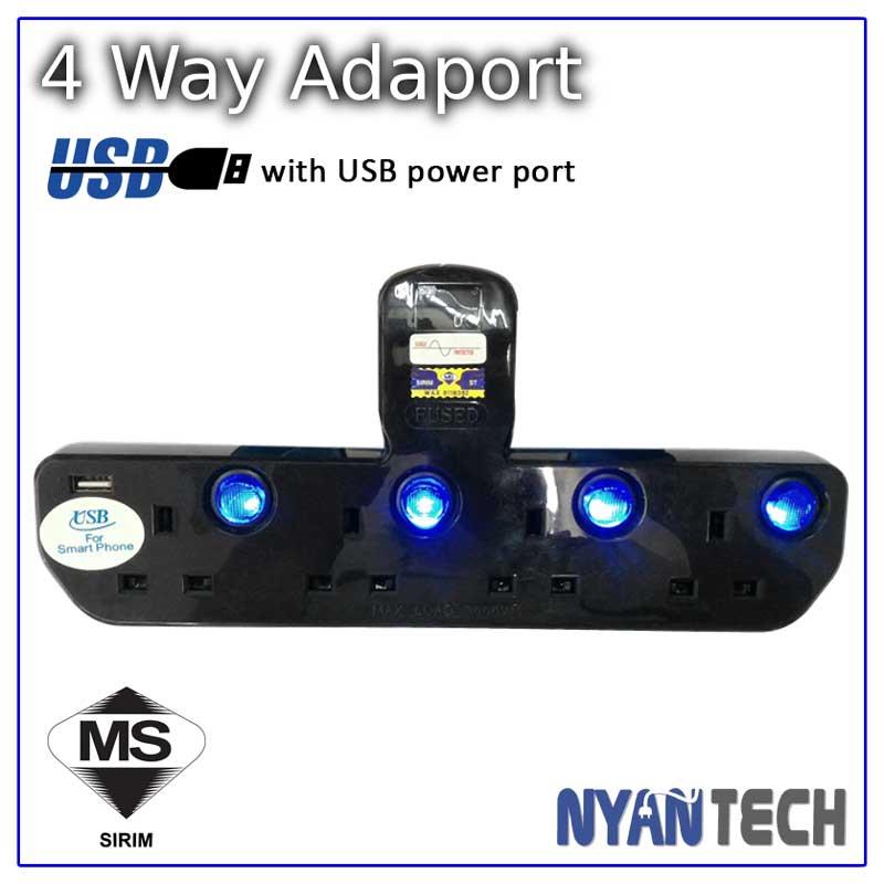 4 Way Wall Power Socket Adaport With End 3 2019 2 15 Pm 4 Way Wall Power Socket Adaport With Usb Posrt Surge Protector