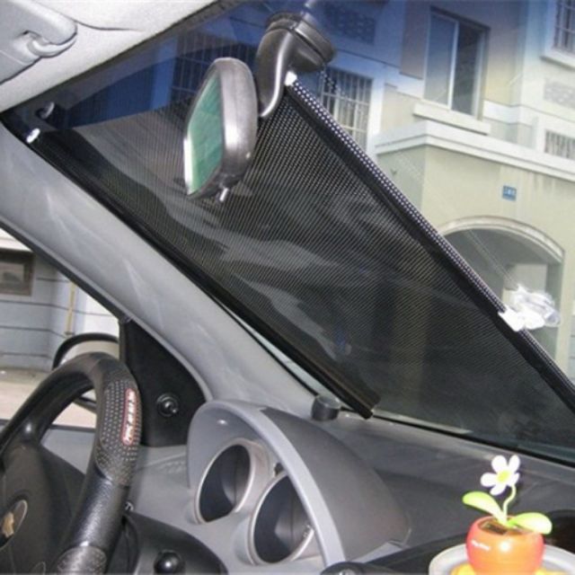 40cm x 60cm Retractable Car Auto Sun Shade Windshield Rear Window Mesh Sun Vis