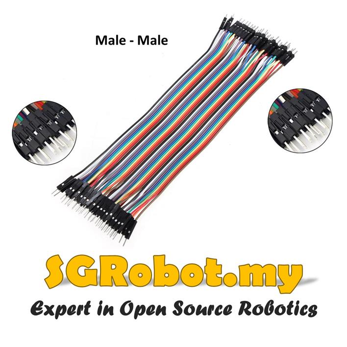 40P Male to Male Breadboard Dupont Jumper Wire MM - 10cm 20cm 30cm