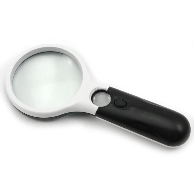 45x LED Light Useful Magnifier Glass Lens With Light Magnification Reading Fin