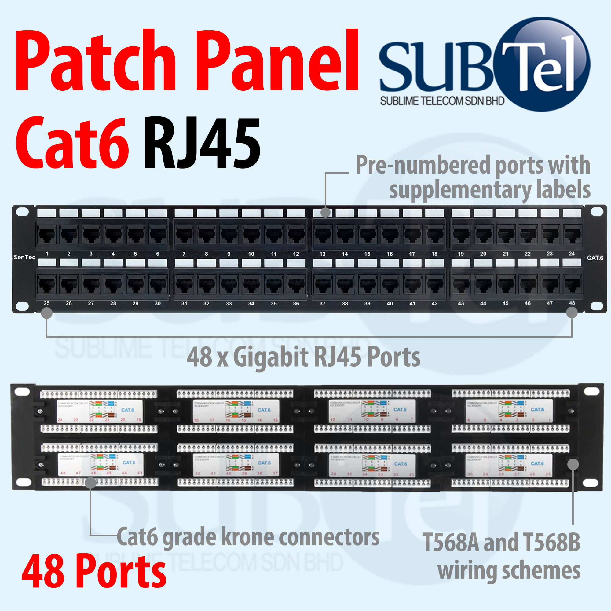 19 rj45 patch panel