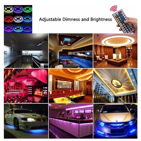 5 Meter Flexible 5050 RGB LED Strip Waterproof SET With 12V 5A 60Watts Adapter