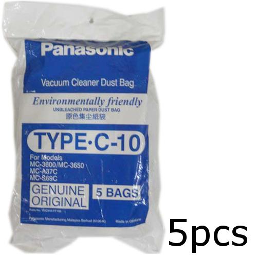 5 x PANASONIC TYPE C-10 Vacuum Cleaner Filter DUST BAG ORIGINAL parts