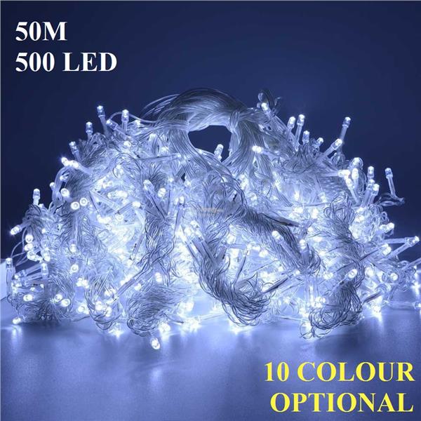50M 500 LED Fairy Light String Christmas Xmas Fest Party Decor