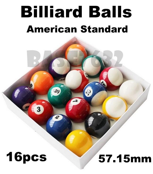  57.15mm American 16pcs Standard Pool Billiard Resin Ball Balls 2029.1