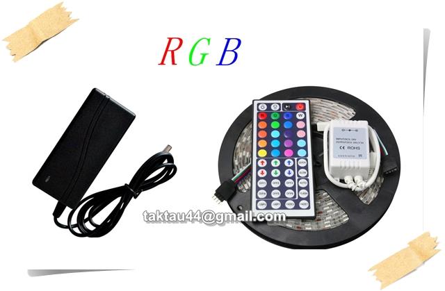5M RGB 5050 Waterproof Strip light + Remote Control + Controller + PSU