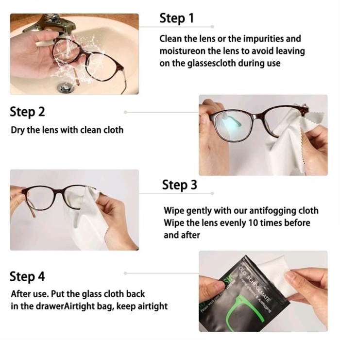 5pcs Anti-fog Glasses Cloth Advanced Nano Microfiber Suede Anti-fog Glasses Cl