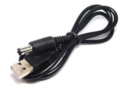 5V DC USB Power Cable USB Male to 5.5mm 2.1mm Connector, S036