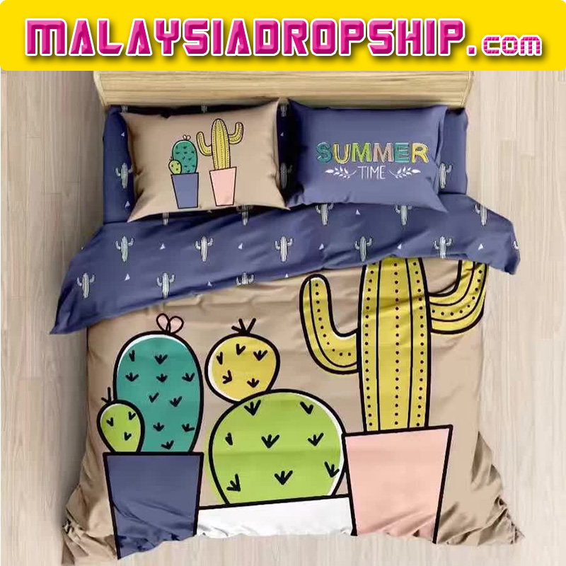 6 In 1 Set 1200tc Summer Time Cactus End 21 2020 3 57 Pm 6 In 1 Set 1200tc Summer Time Cactus Queen King Size Bedding Bedsheet