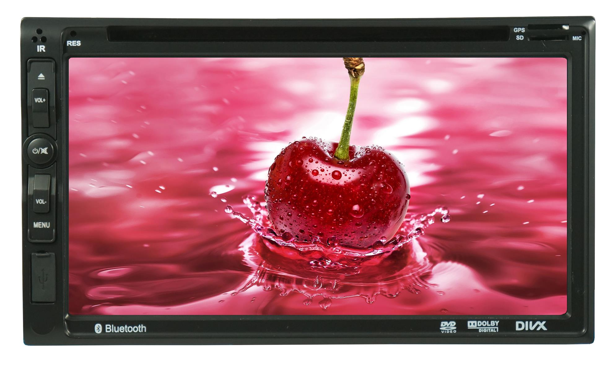 6.95' Car 2 Din DVD Player with Bluetooth/ USB Model: 6017