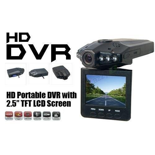 6 IR HD Car Vehicle DVR Recorder CCTV Camera 2.5 inch LCD Night Vision