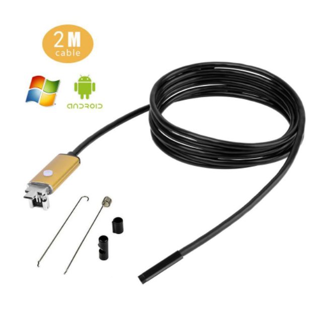 6 LED 5.5mm Lens 2IN1 Android Endoscope Waterproof Inspection Borescope