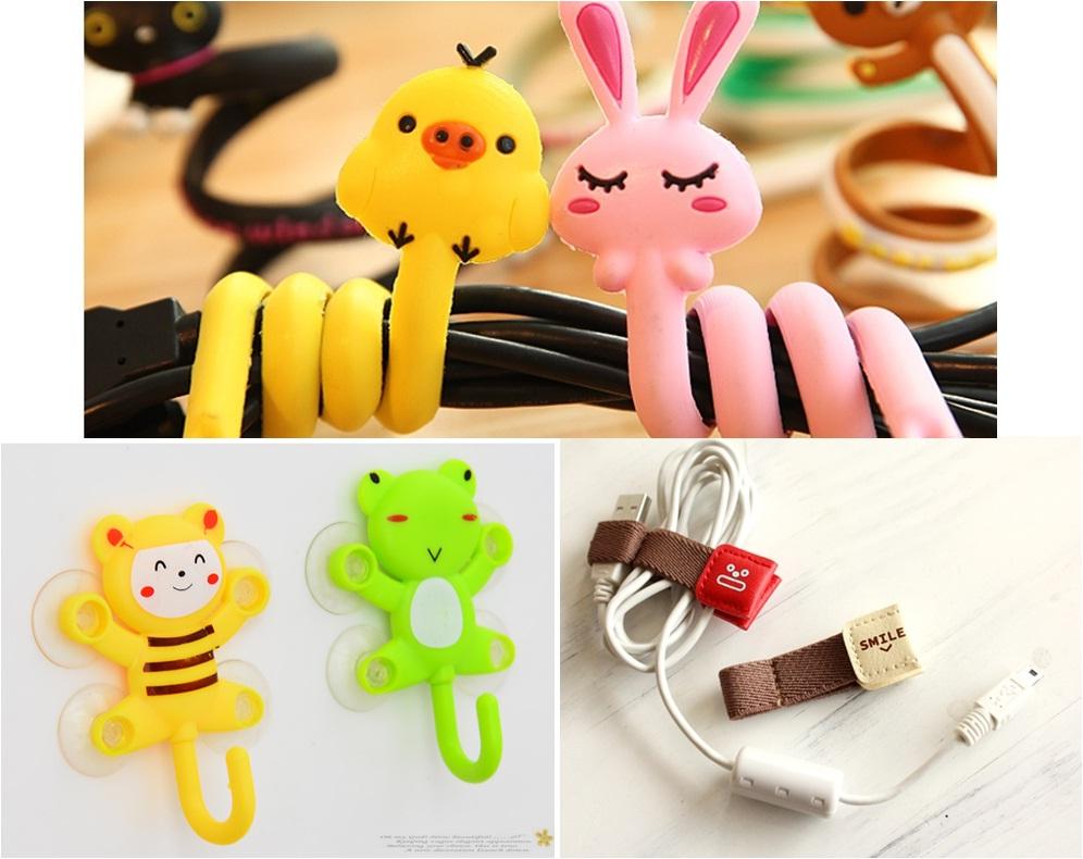 6 pcs of Cable Manager Cable Winder / Tie / Organizer / Hook / Hanger