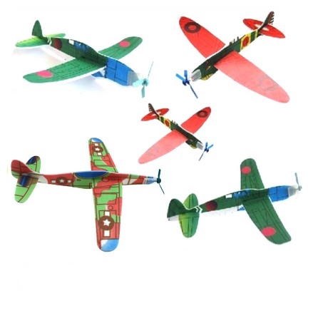6 Pcs Kids DIY Throwing AirCraft Toys Kid Mini Airplane Flying Glider Art Toy
