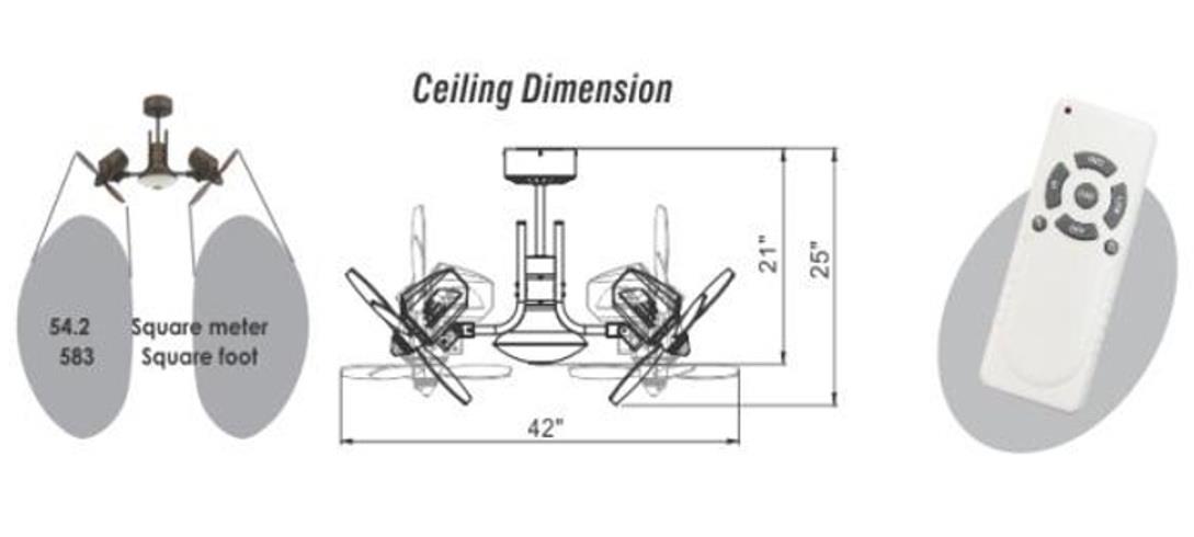 61 Station Fan Master Ceiling Fan Simple Design Fm23 Silver