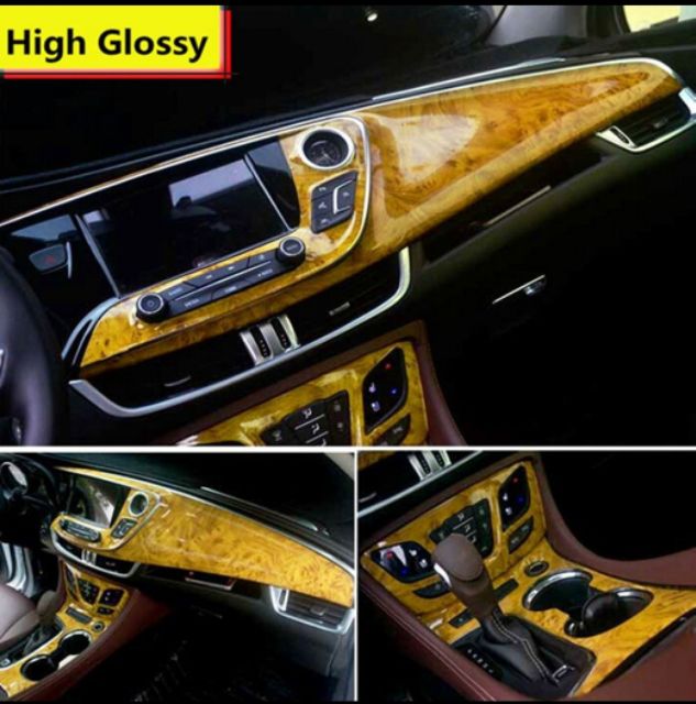 6d 5d Carbon Auto Decal Roll Car Vinyl Sticker Wood Grain High Glossy Film Wra