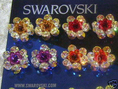 6mm 6200 Swarovski Crystal Flower Motif 4mm 5301 24 Colour Choices
