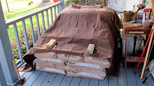 Mold and Mildew Resistant 8x10 Water 8x10 18oz Heavy Duty Canvas Tarp with D-Rings
