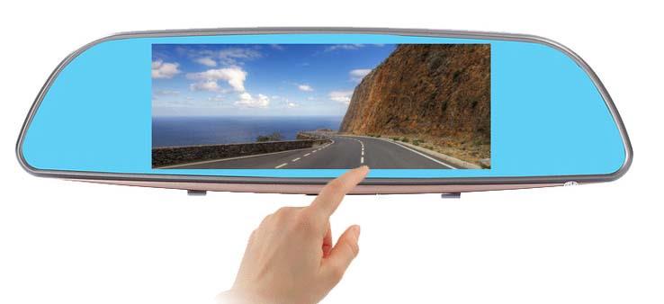7' LCD Full HD Car Video Recorder Dual Lence Rear View Mirror