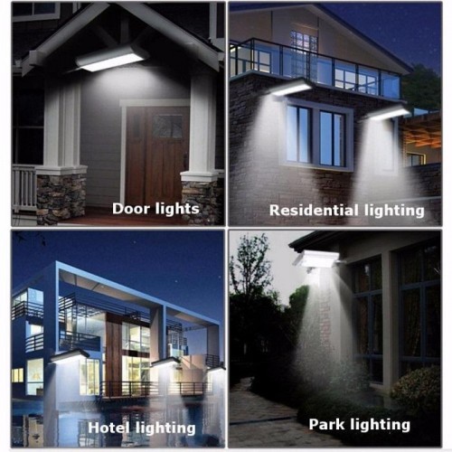 70 LED Waterproof Solar Motion Sensor Lights Outdoor with Smart Remote Control