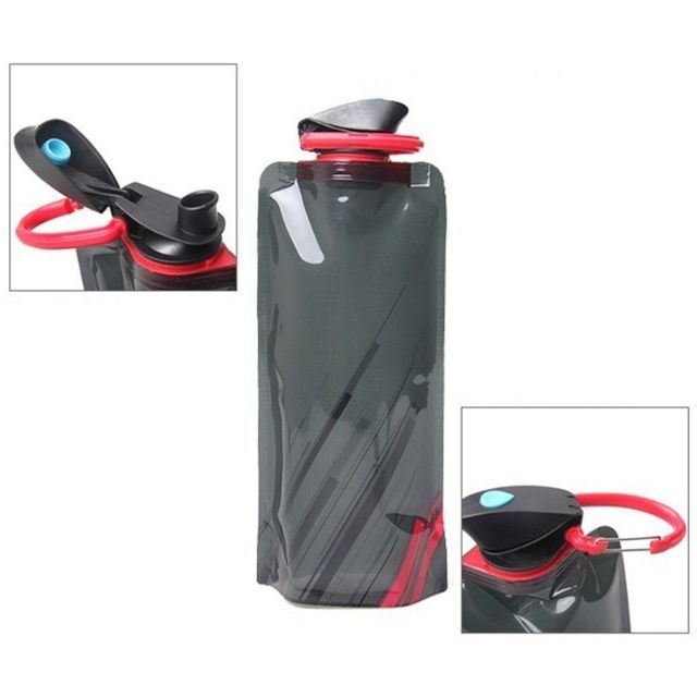 700ml Bottle Foldable Reusable Portable Water Bottle Bicycle Hiking Camping Pi