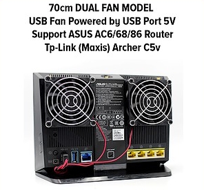 70mm Router Cooling Fan Heat Radiator USB Power Ultra Silent for ASUS AC68U AC