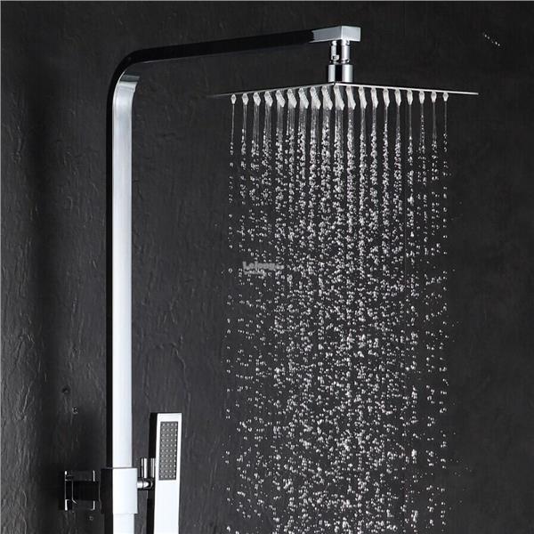 8 Square Stainless Steel Rain Show End 2 5 2020 10 15 Pm 8 Square Stainless Steel Rain Shower Head Rainfall Bathroom