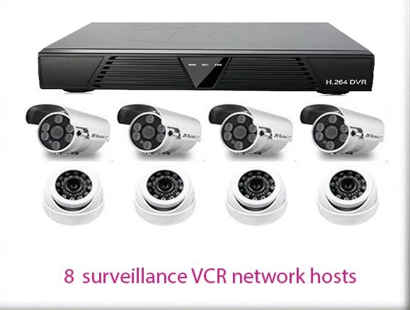 8 surveillance VCR network hosts D1 DVR Full HD Network cctv