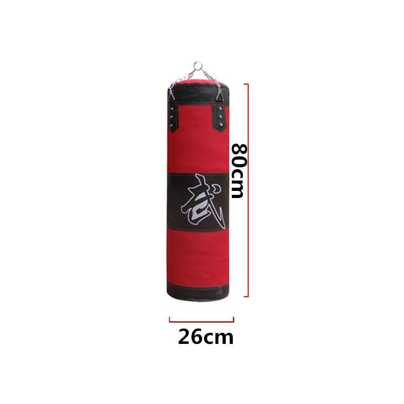 80cm Unfilled Punching Bag Training Mma Boxing Hook Kick Sandbag