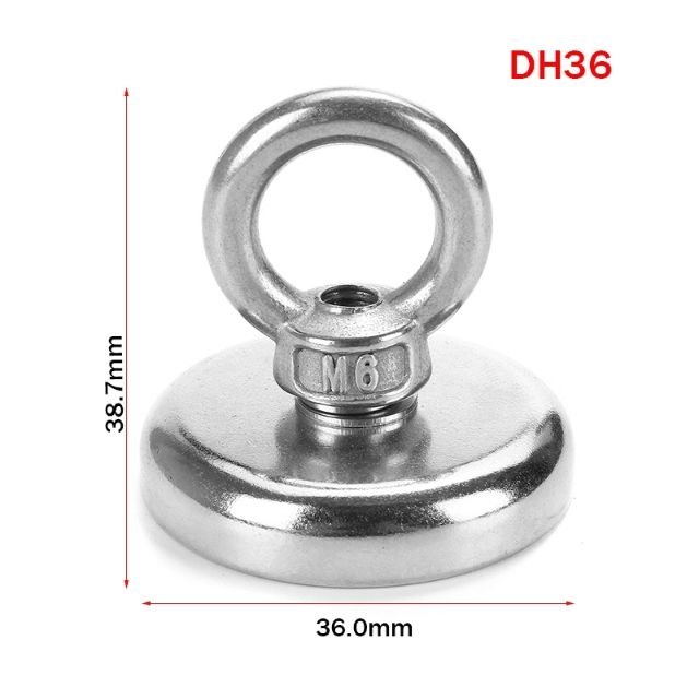 80KG-250KG Strong Salvage Magnet With Magnetic Hooks Diving Fishing Recovery T