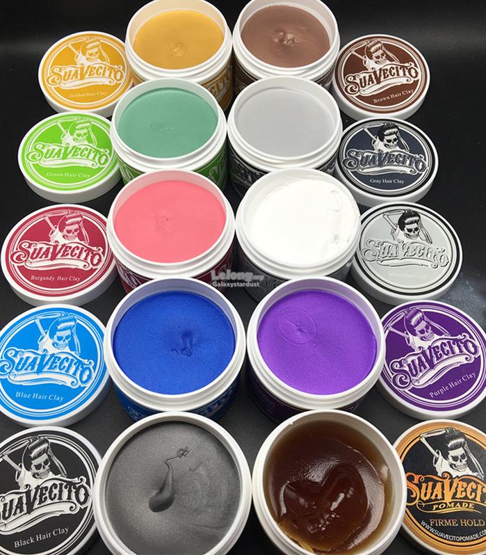 9 Color,USA Suavecito Styling Clay Wax,Instant Dye,Strong Hold Mud