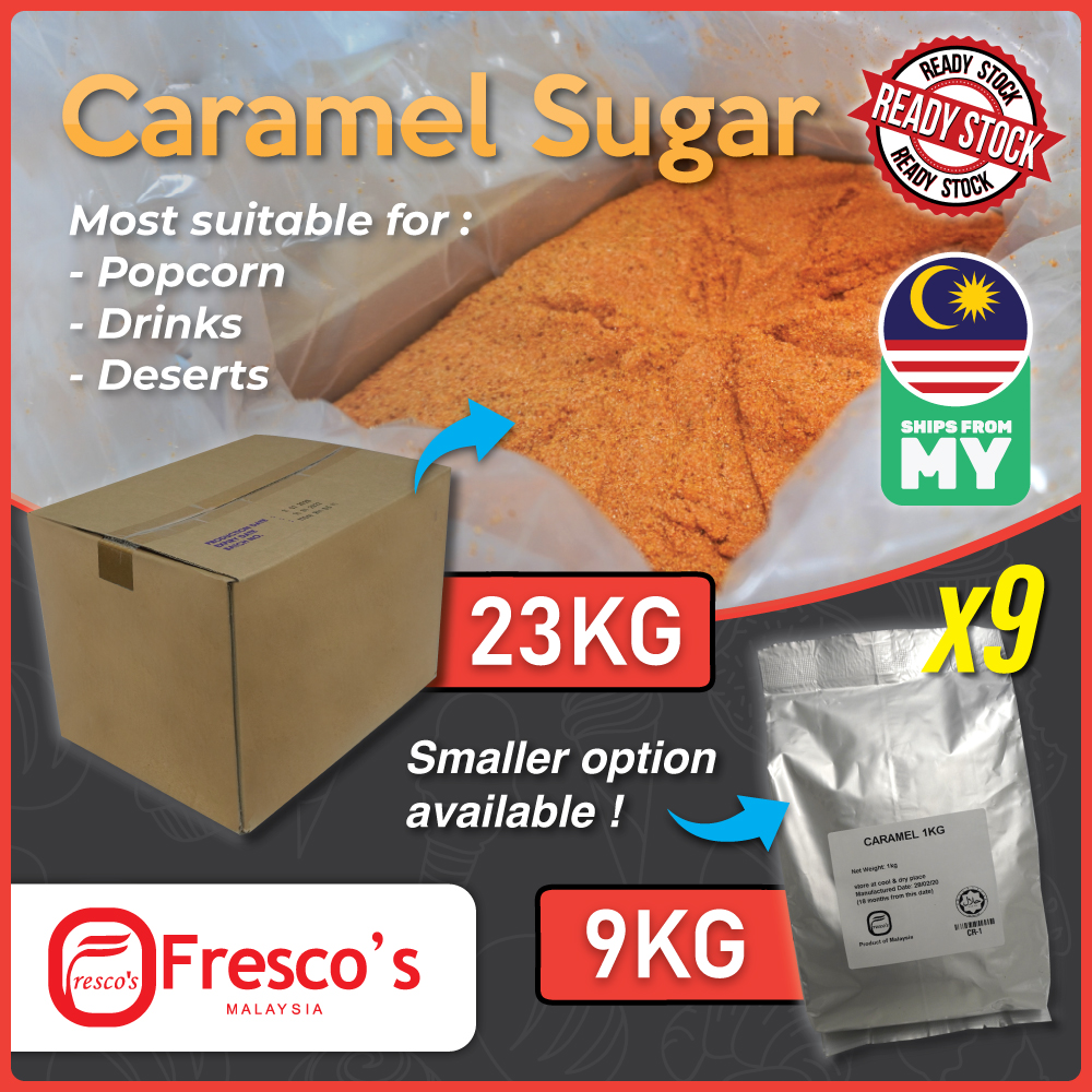 9 KG Caramel Sugar Powder Fresco Mix Flavour Cooking Recipe