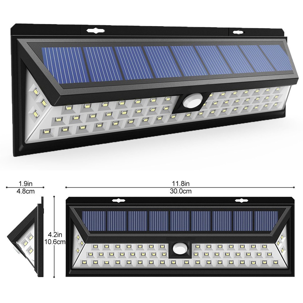90 LED Solar Light Motion Sensor Waterproof Security 3 Modes Wide Lighting Are